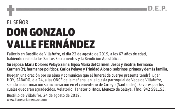 DON GONZALO VALLE FERNÁNDEZ