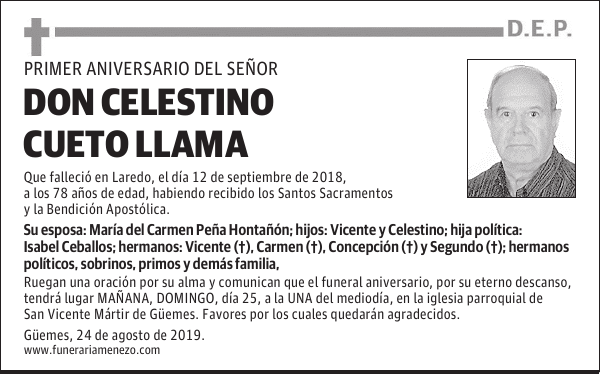 DON CELESTINO CUETO LLAMA