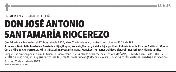 DON JOSÉ ANTONIO SANTAMARÍA RIOCEREZO
