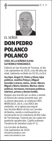 DON PEDRO POLANCO POLANCO
