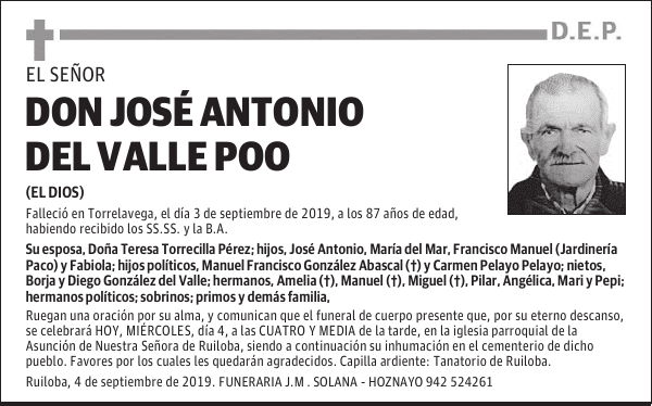 DON JOSÉ ANTONIO DEL VALLE POO