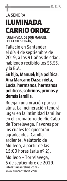 ILUMINADA CARRIO ORDIZ