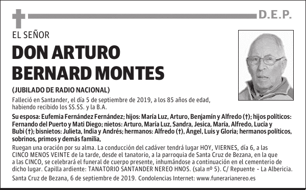 DON ARTURO BERNARD MONTES