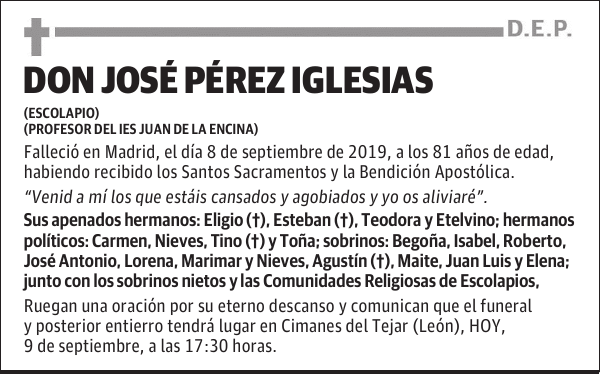 DON JOSÉ PÉREZ IGLESIAS