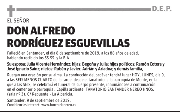 DON ALFREDO RODRÍGUEZ ESGUEVILLAS