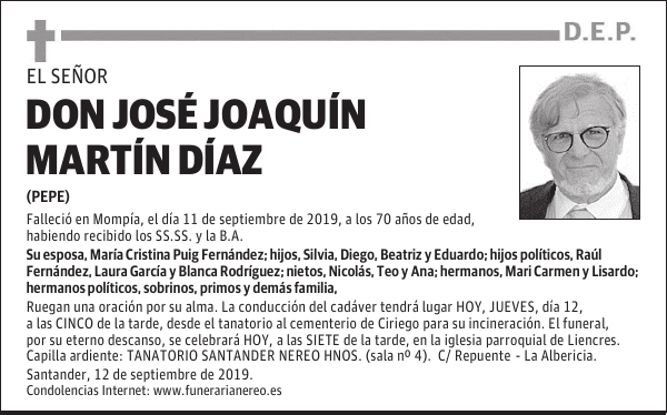 DON JOSÉ JOAQUÍN MARTÍN DÍAZ