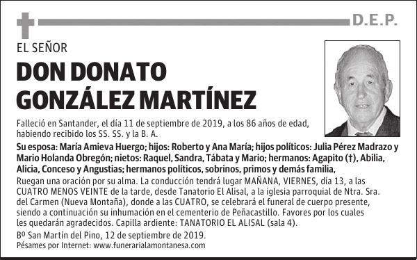 DON DONATO GONZÁLEZ MARTÍNEZ