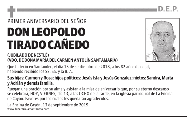 DON LEOPOLDO TIRADO CAÑEDO