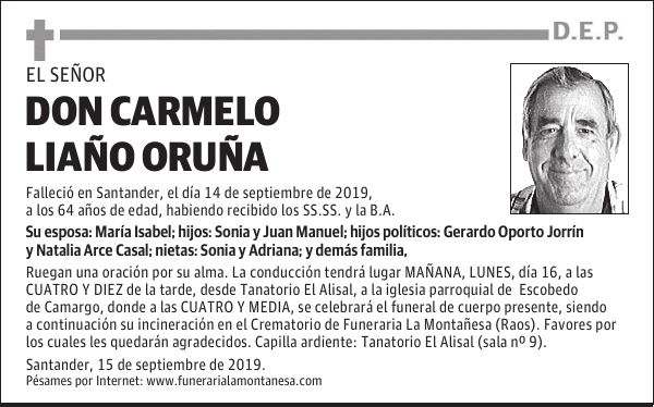 DON CARMELO LIAÑO ORUÑA
