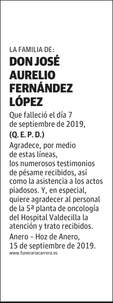 DON JOSÉ AURELIO FERNÁNDEZ LÓPEZ