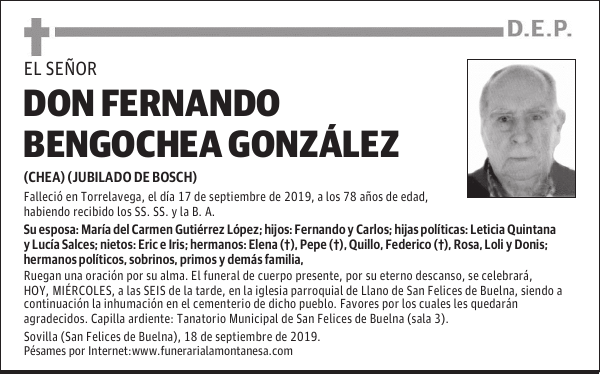 DON FERNANDO BENGOCHEA GONZÁLEZ
