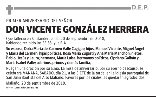 DON VICENTE GONZÁLEZ HERRERA