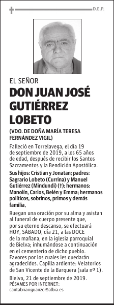 DON JUAN JOSÉ GUTIÉRREZ LOBETO