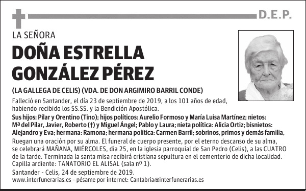 DOÑA ESTRELLA GONZÁLEZ PÉREZ