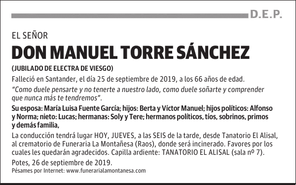 DON MANUEL TORRE SÁNCHEZ