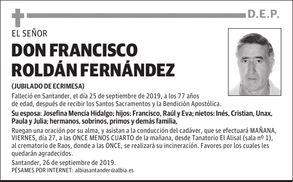 DON FRANCISCO ROLDÁN FERNÁNDEZ