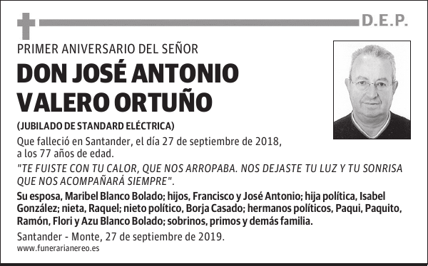 DON JOSÉ ANTONIO VALERO ORTUÑO