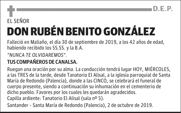 DON RUBÉN BENITO GONZÁLEZ