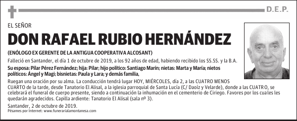 DON RAFAEL RUBIO HERNÁNDEZ