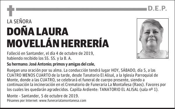 DOÑA LAURA MOVELLÁN HERRERÍA