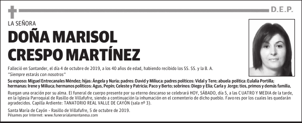 DOÑA MARISOL CRESPO MARTÍNEZ