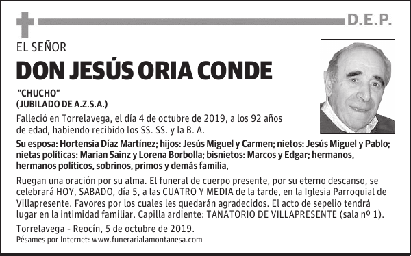 DON JESÚS ORIA CONDE