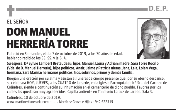 D. MANUEL HERRERÍA TORRE