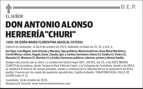 DON ANTONIO ALONSO HERRERÍA'CHURI'