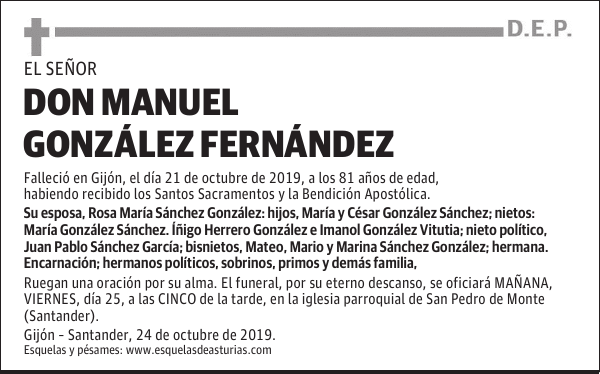 DON MANUEL GONZÁLEZ FERNÁNDEZ