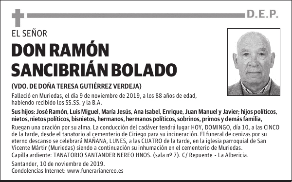 DON RAMÓN SANCIBRIÁN BOLADO
