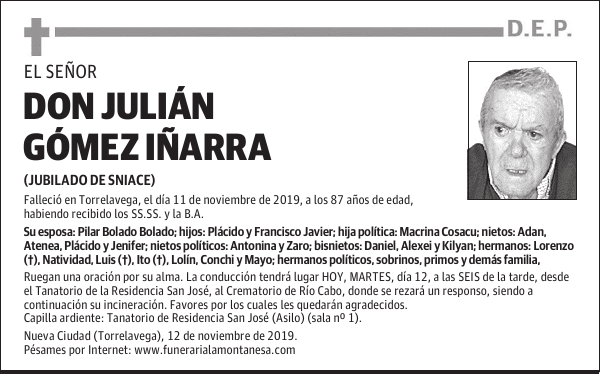 DON JULIÁN GÓMEZ IÑARRA