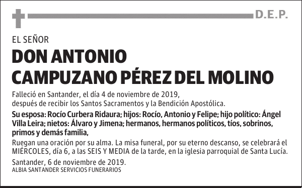DON ANTONIO CAMPUZANO PÉREZ DEL MOLINO