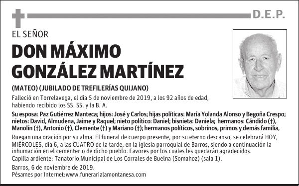 DON MÁXIMO GONZÁLEZ MARTÍNEZ
