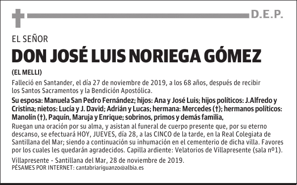 DON JOSÉ LUIS NORIEGA GÓMEZ