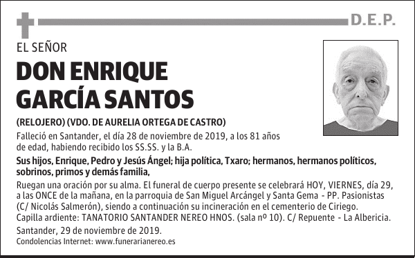 DON ENRIQUE GARCÍA SANTOS