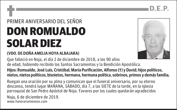 DON ROMUALDO SOLAR DIEZ
