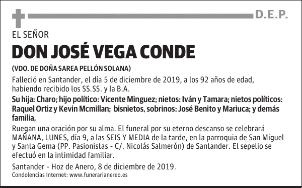 DON JOSÉ VEGA CONDE