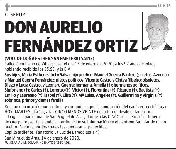 DON AURELIO FERNÁNDEZ ORTIZ