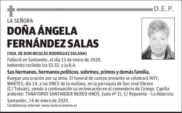 DOÑA ÁNGELA FERNÁNDEZ SALAS