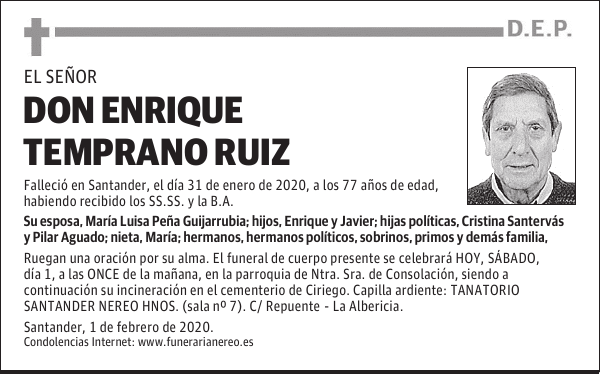 DON ENRIQUE TEMPRANO RUIZ
