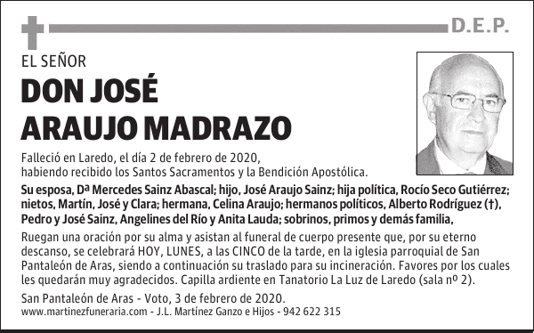 DON JOSÉ ARAUJO MADRAZO