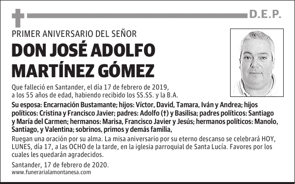 DON JOSÉ ADOLFO MARTÍNEZ GÓMEZ