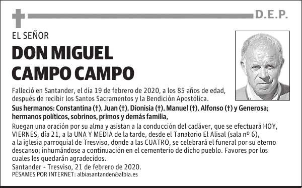 DON MIGUEL CAMPO CAMPO