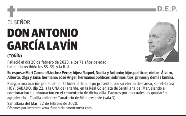DON ANTONIO GARCÍA LAVÍN