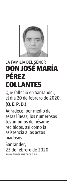 JOSÉ MARÍA PÉREZ COLLANTES
