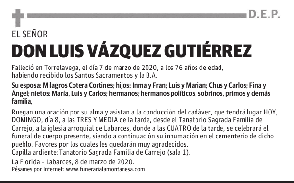 DON LUIS VÁZQUEZ GUTIÉRREZ