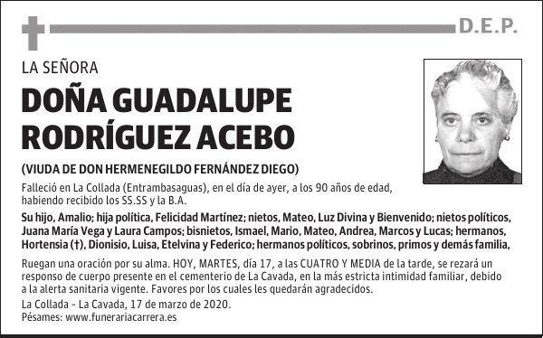 DOÑA GUADALUPE RODRÍGUEZ ACEBO