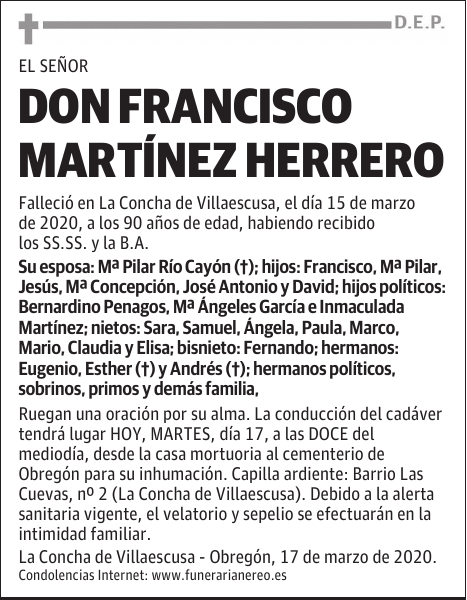 DON FRANCISCO MARTÍNEZ HERRERO