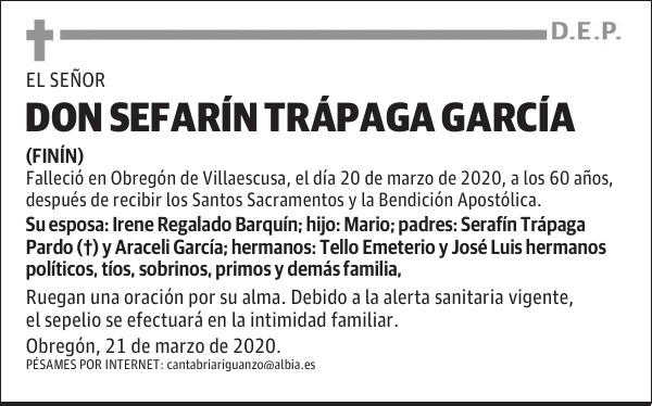 DON SEFARÍN TRÁPAGA GARCÍA
