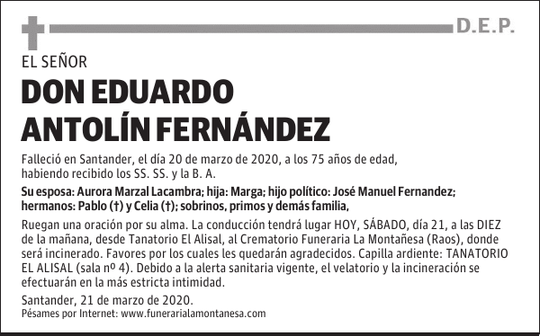 DON EDUARDO ANTOLÍN FERNÁNDEZ